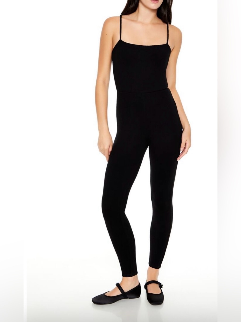 Forever 21 fitted Cami Jumpsuit- Black NWT XS